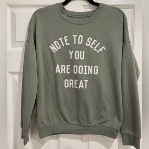 Zoe + Liv - Green Crewneck Sweatshirt- Size XS